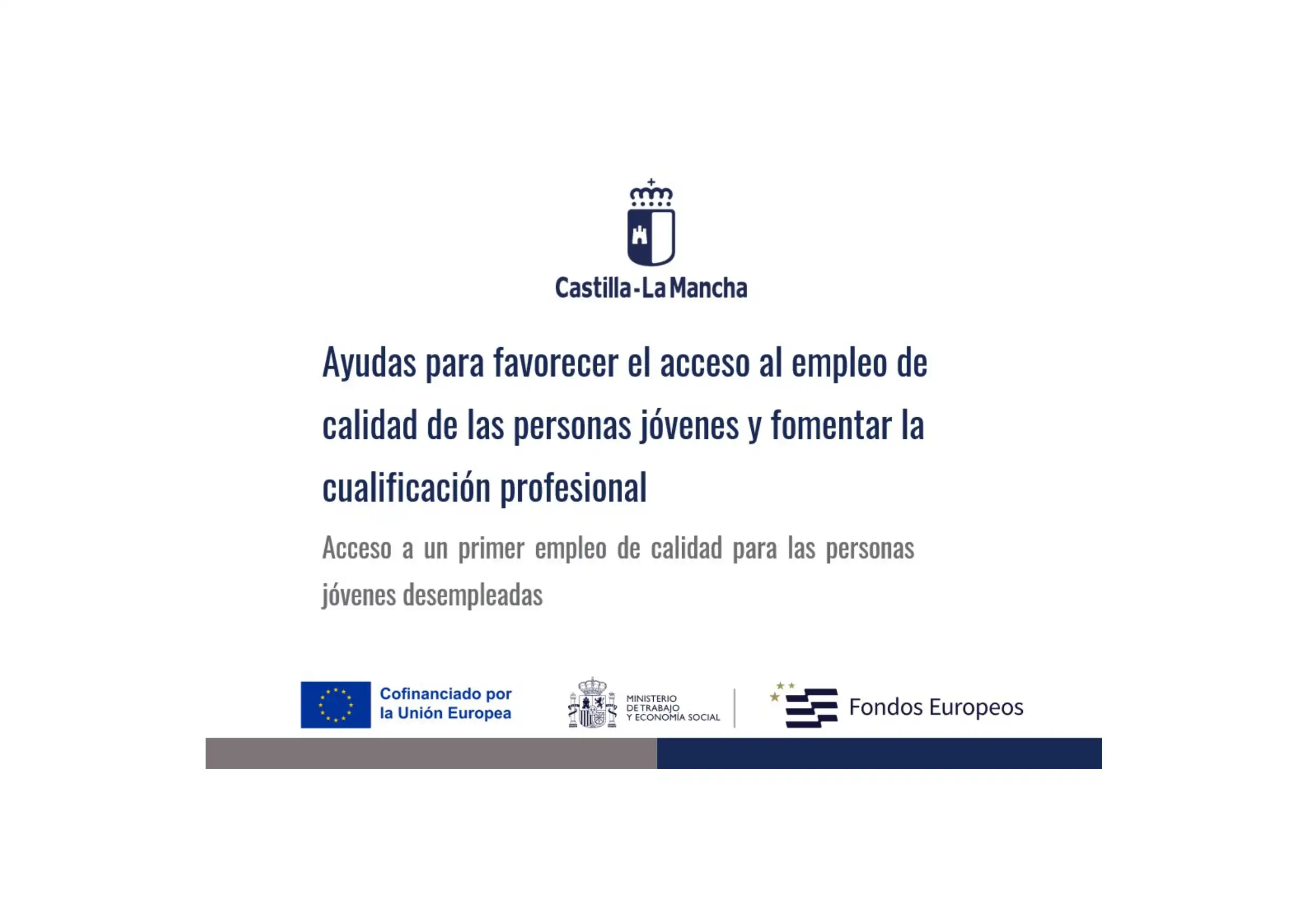 Cartel informativo Junta de Comunidades de Castilla-La Mancha